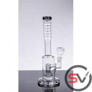TUBED GLASS CHAMBERED WATER PIPE 10inch
